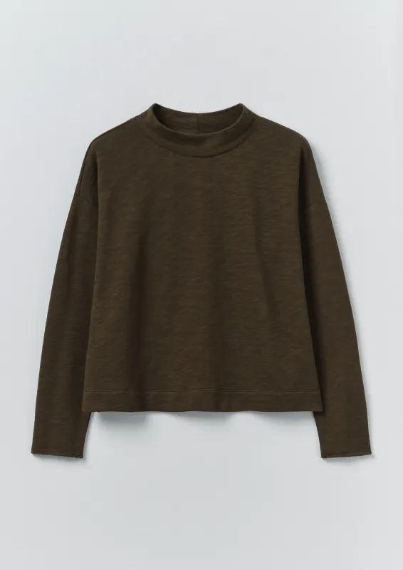 Loopback Jersey Easy Sweater | Dark Olive sold by TOAST