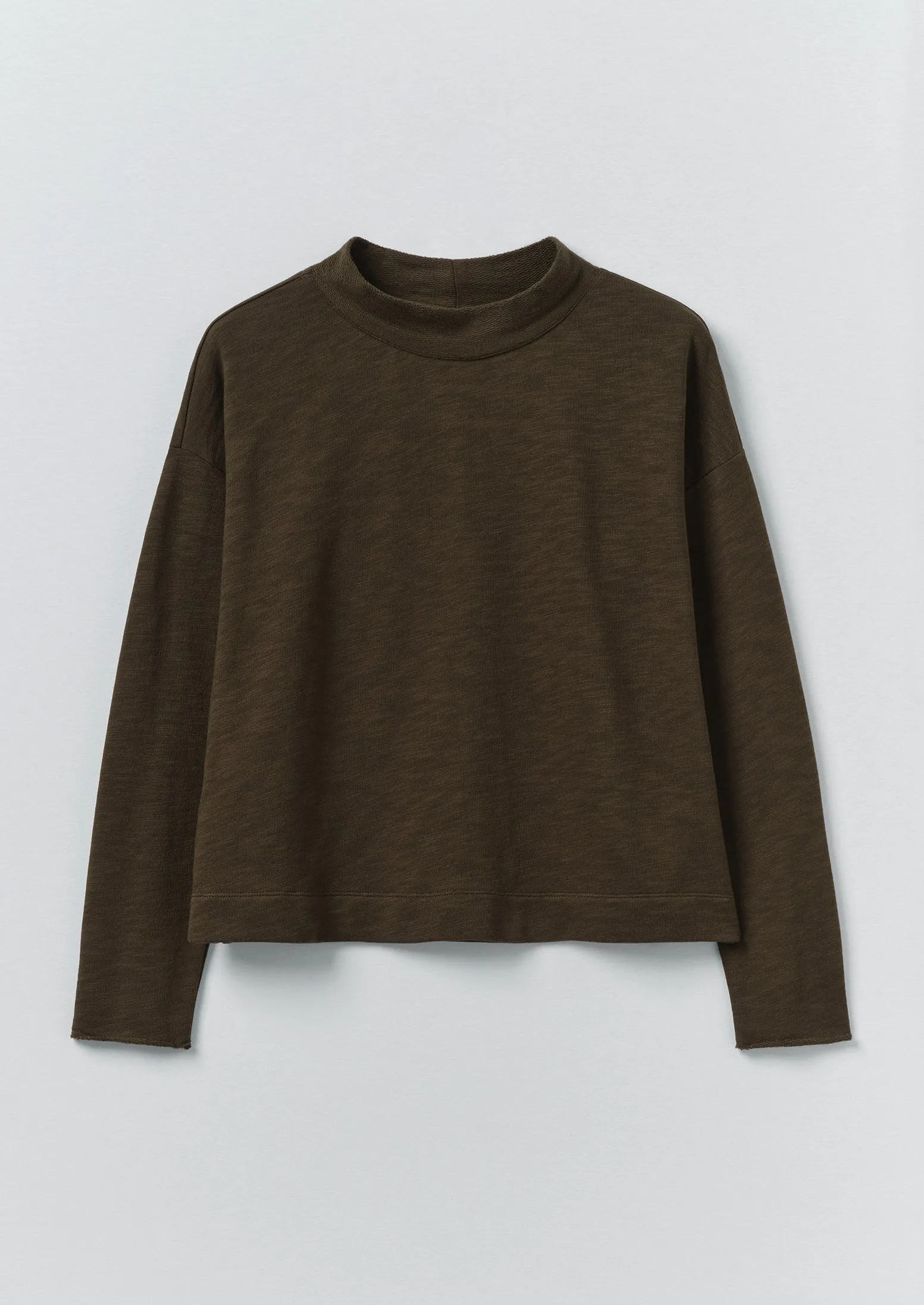 Loopback Jersey Easy Sweater | Dark Olive sold by TOAST