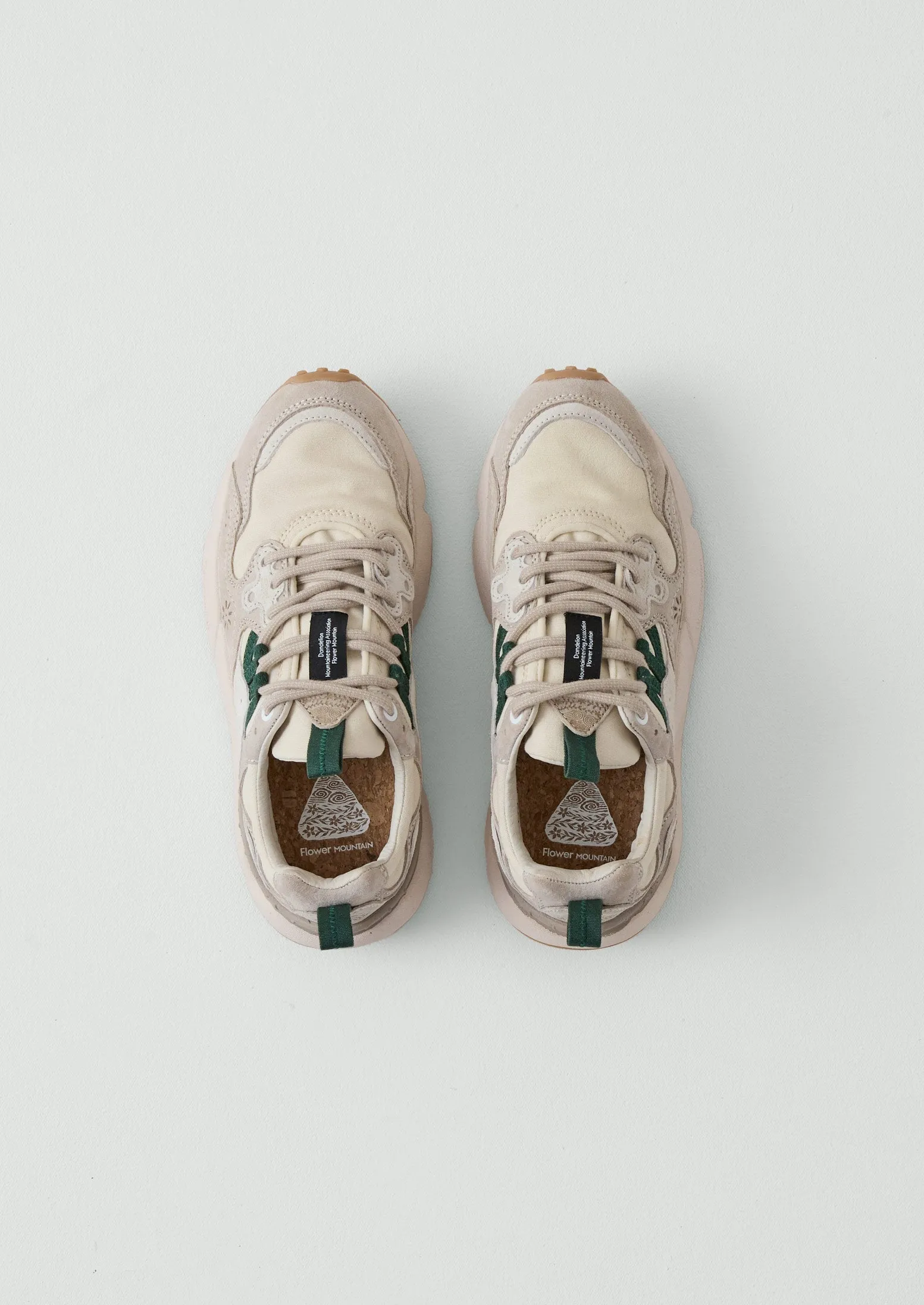 Flower Mountain Yamano Kaiso Trainers | Green/Chalk Multi sold by TOAST product image thumbnail 3