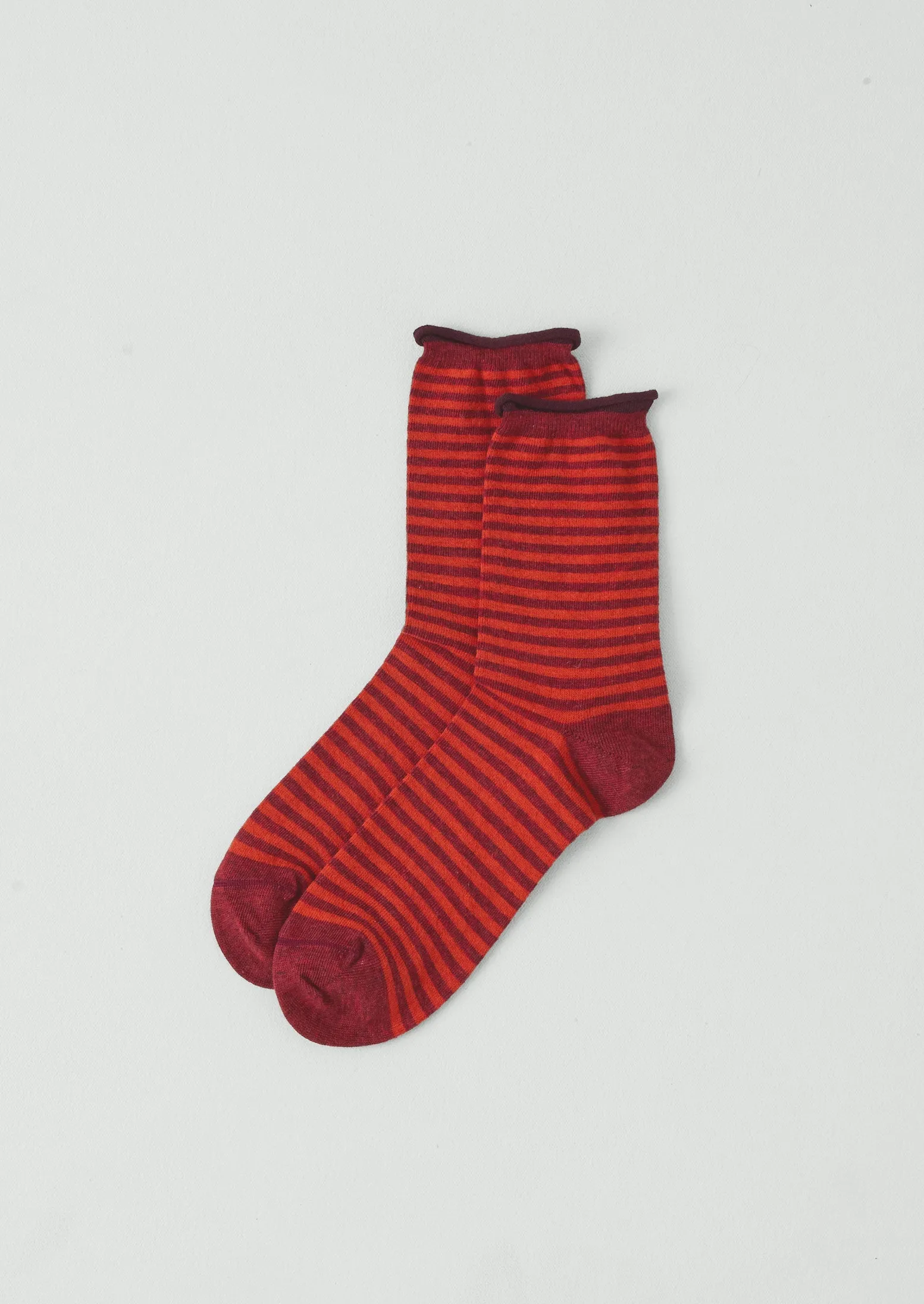 Stripe Cotton Cashmere Socks | Berry sold by TOAST