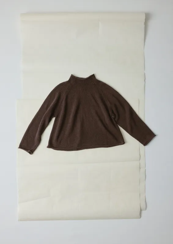 Organic Cotton Linen Easy Sweater | Bitter Chocolate sold by TOAST