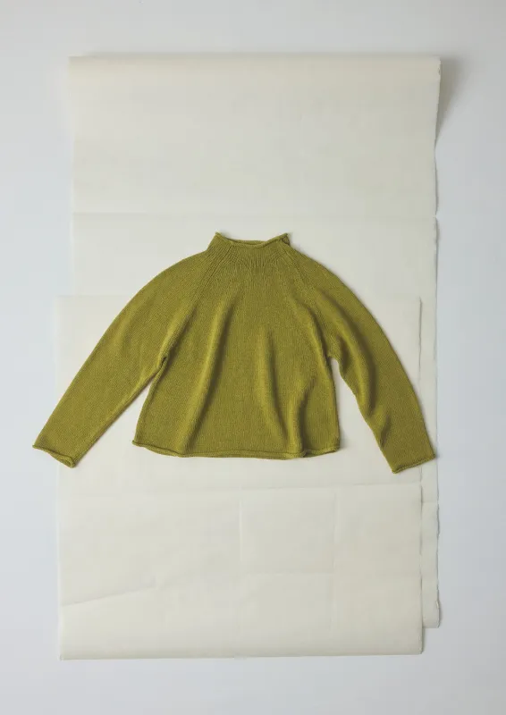 Organic Cotton Linen Easy Sweater | Olivine sold by TOAST