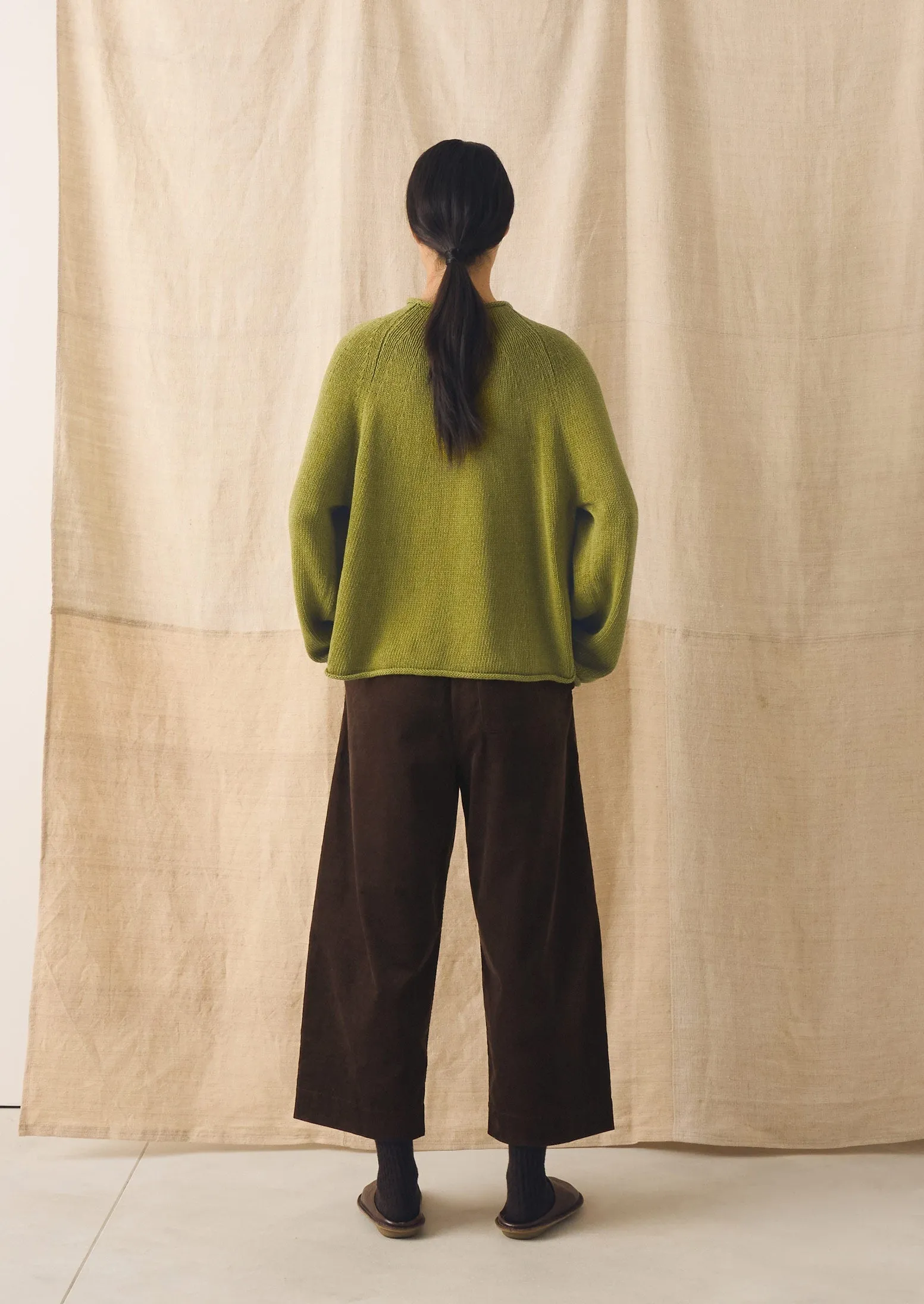 Organic Cotton Linen Easy Sweater | Olivine sold by TOAST product image thumbnail 5