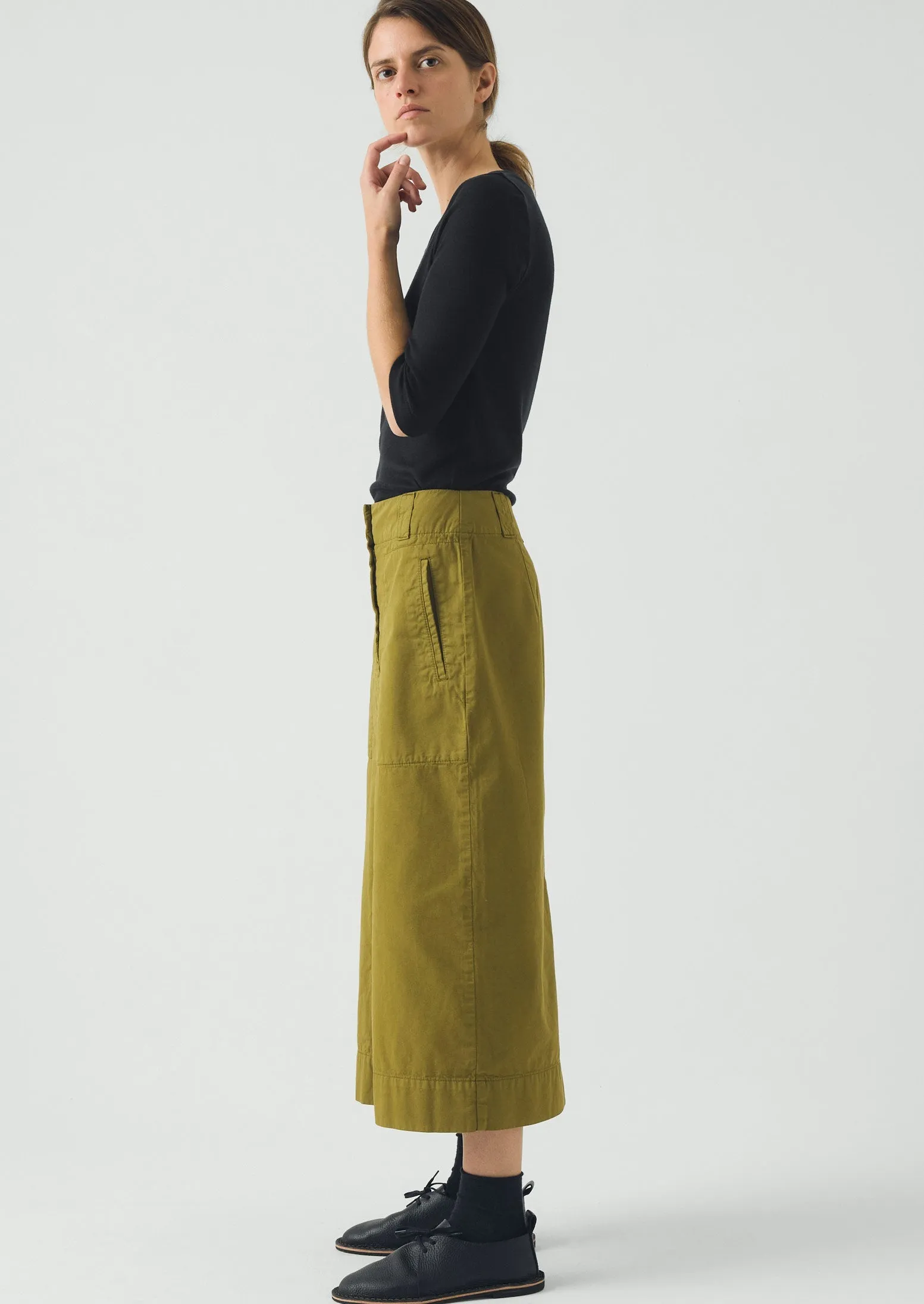 Wool Lyocell Scoop Neck Tee | Ink sold by TOAST product image thumbnail 3