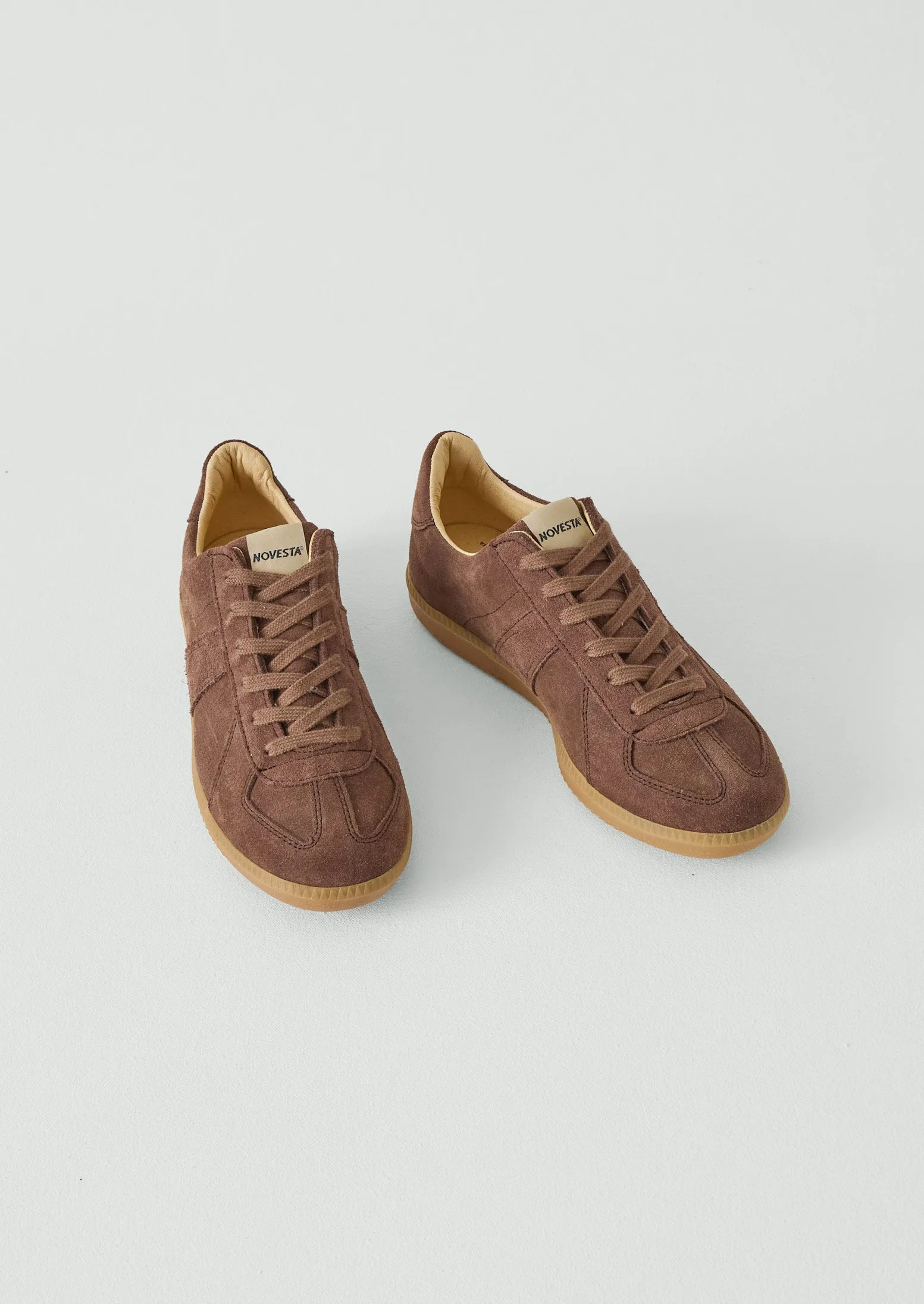 Novesta Gat Suede Trainers | Brown sold by TOAST