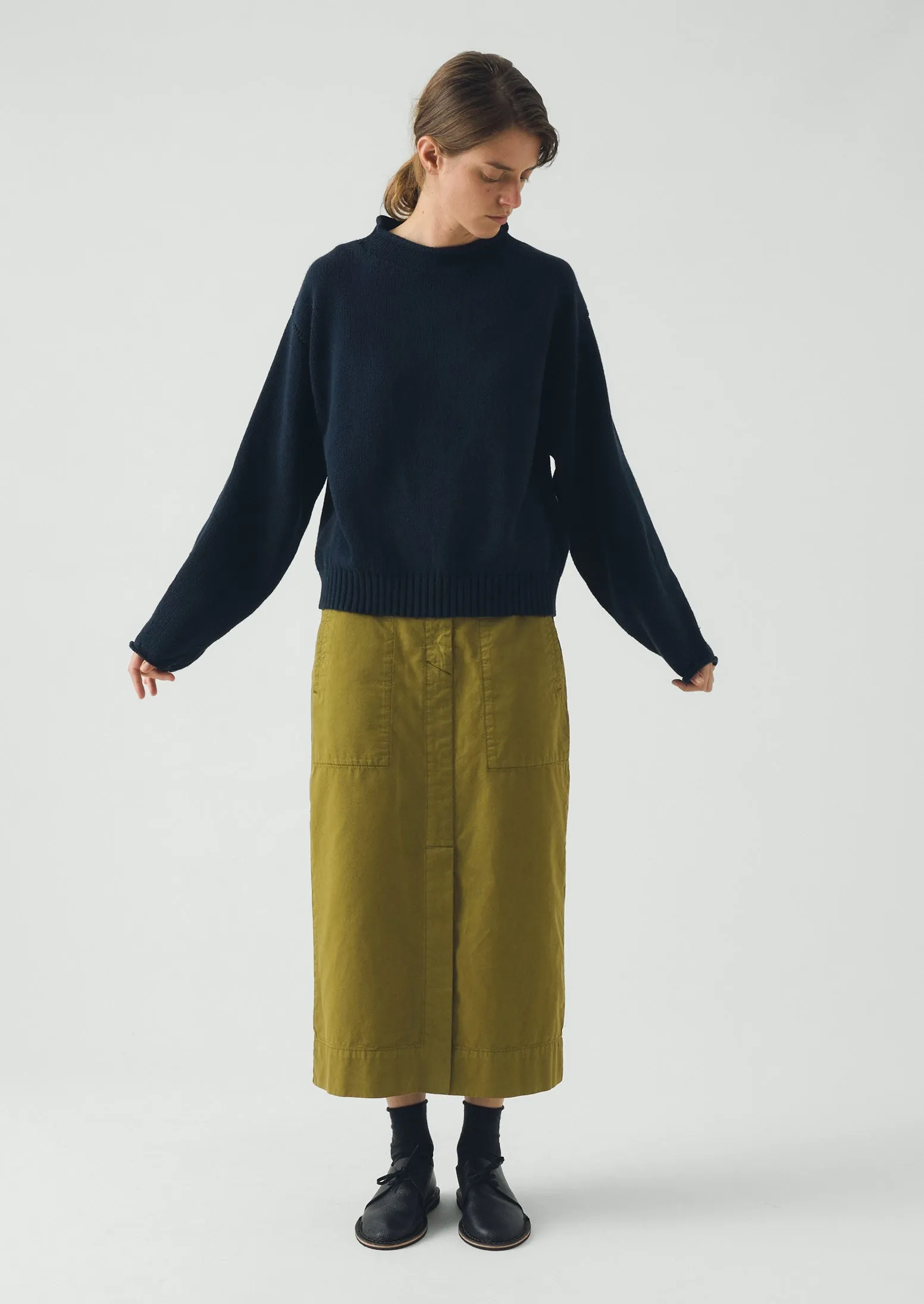 Cotton High Neck Sweater | Dark Navy sold by TOAST product image thumbnail 2