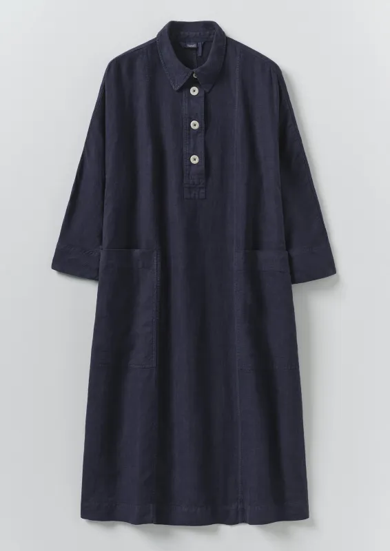 Garment Dyed Linen Tunic Dress | Blueberry sold by TOAST