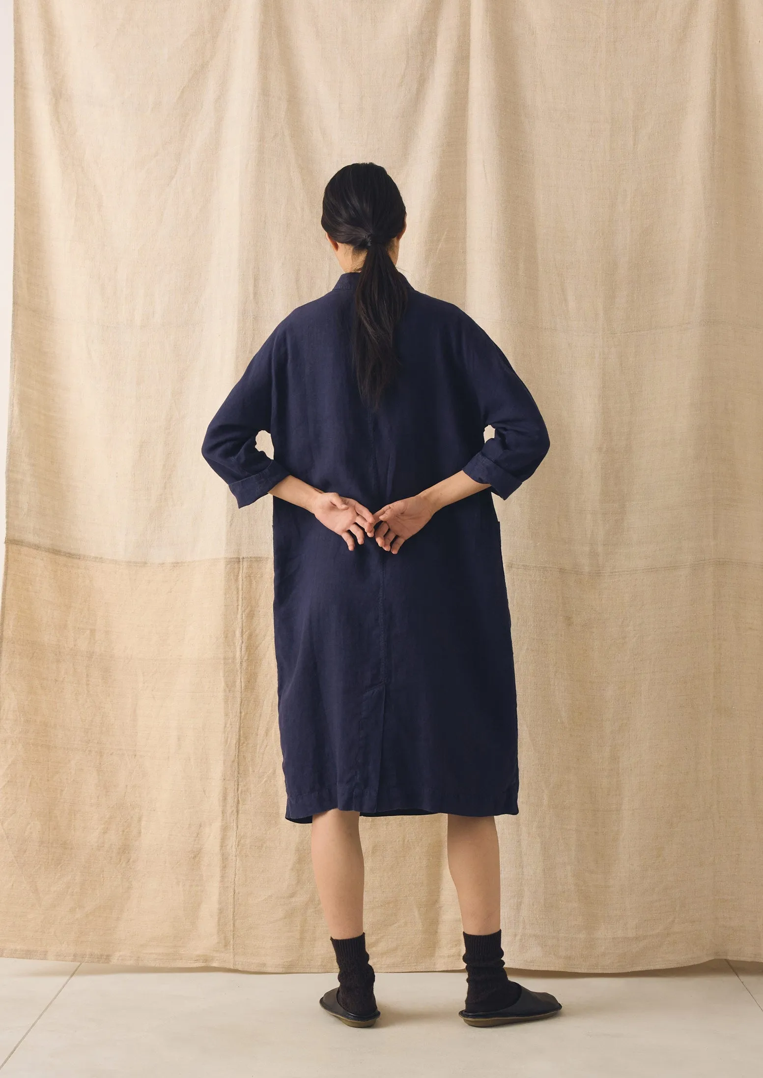 Garment Dyed Linen Tunic Dress | Blueberry sold by TOAST product image thumbnail 5