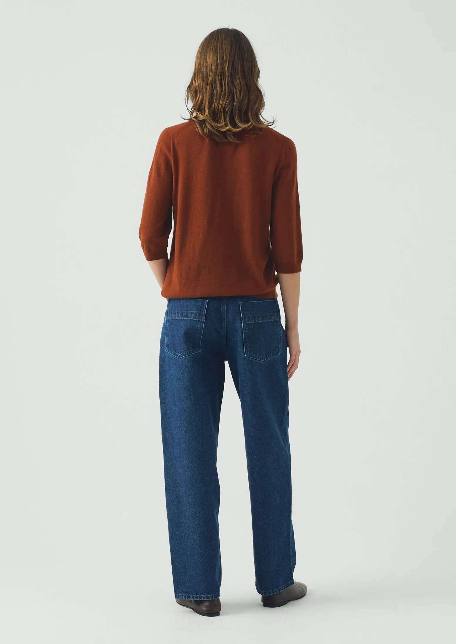 Wool Cashmere Half Sleeve Sweater | Russet sold by TOAST product image thumbnail 3