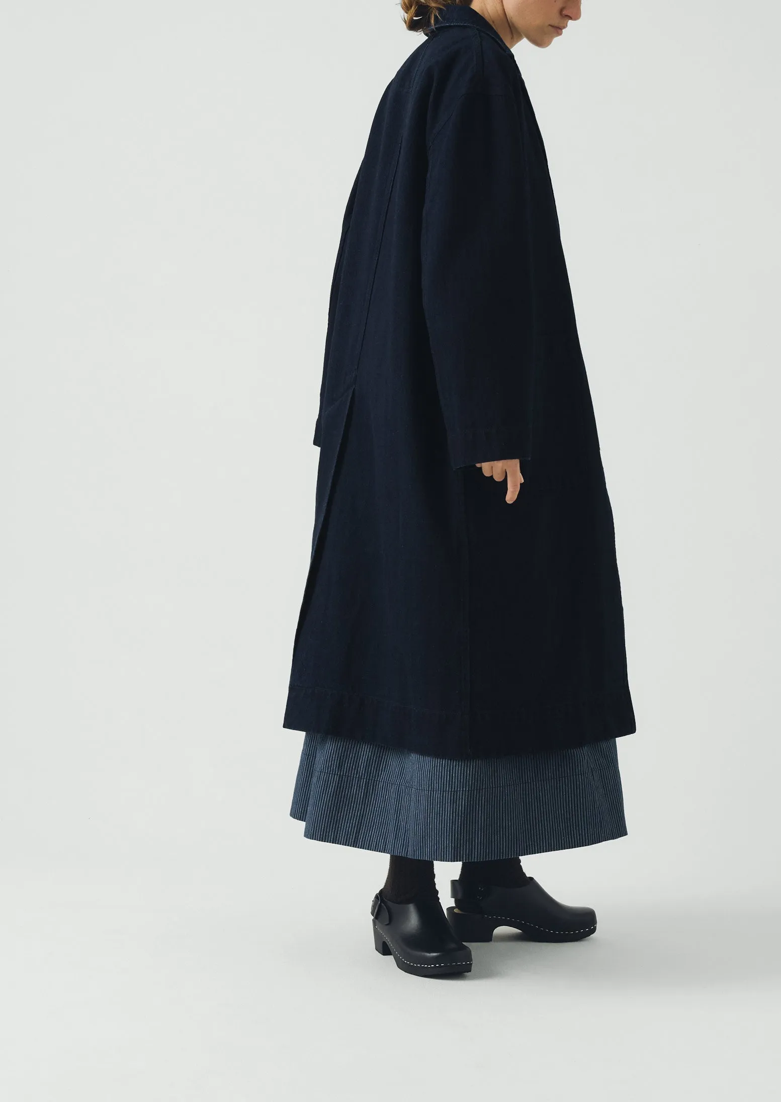 Dropped Shoulder Japanese Denim Coat | Indigo sold by TOAST product image thumbnail 3