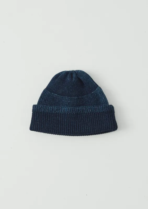 Rototo Knitted Beanie | Indigo sold by TOAST