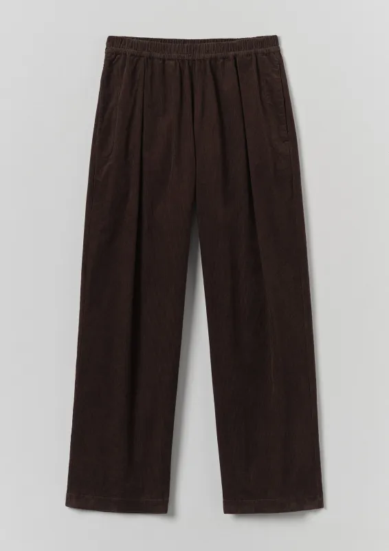 Organic Cord Lounge Trousers | Bitter Chocolate sold by TOAST