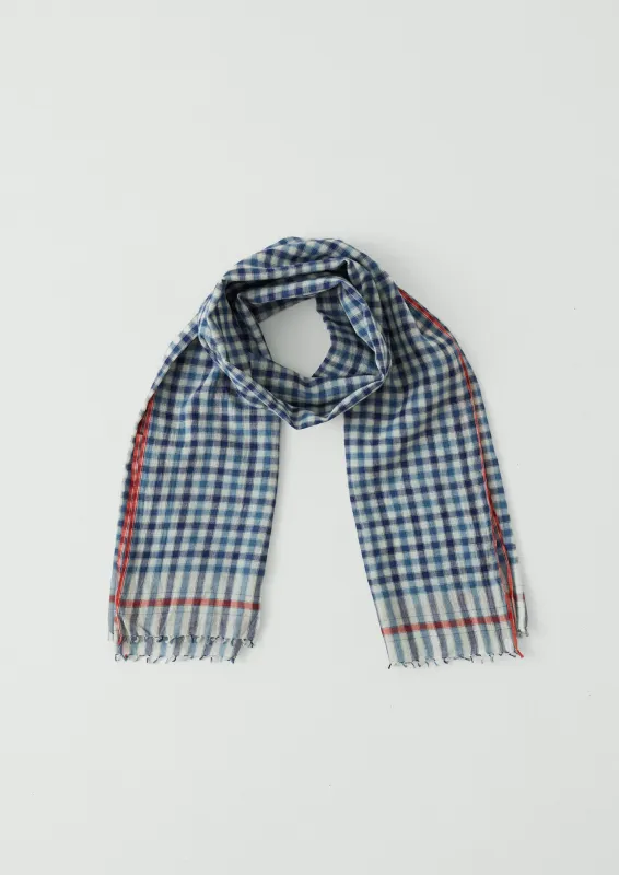 Moismont Cotton Gingham Scarf | Indigo sold by TOAST