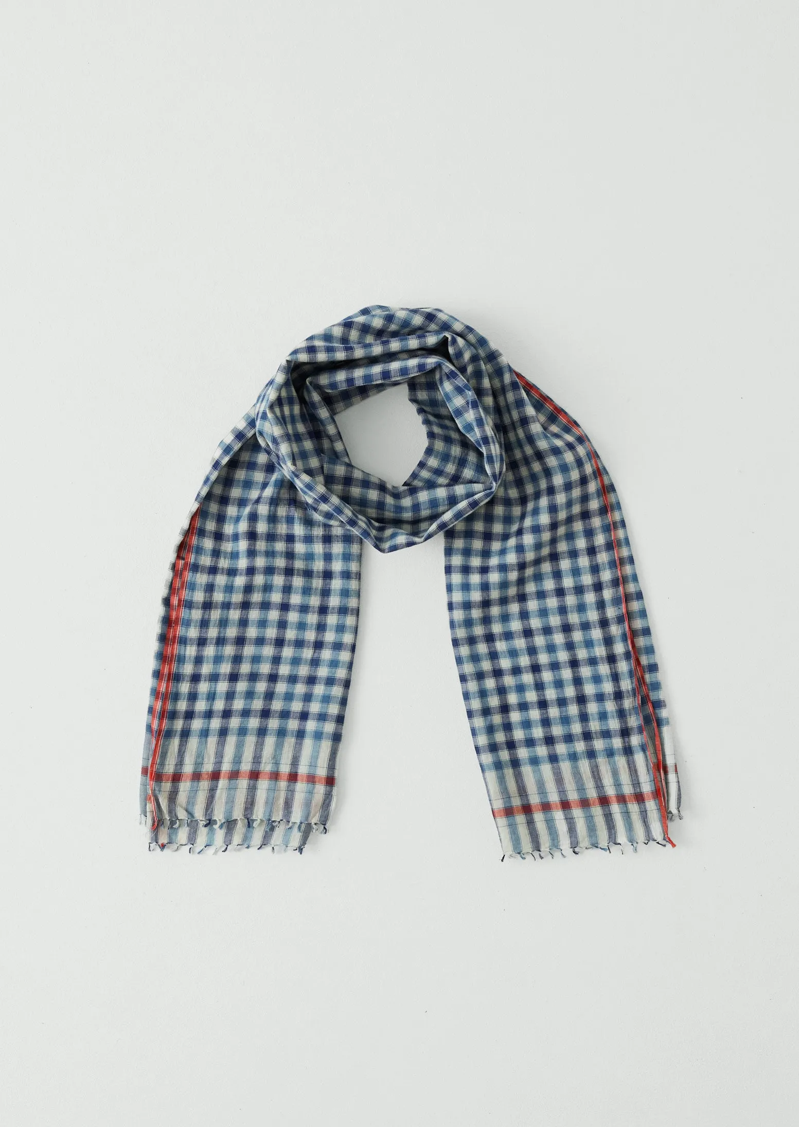 Moismont Cotton Gingham Scarf | Indigo sold by TOAST