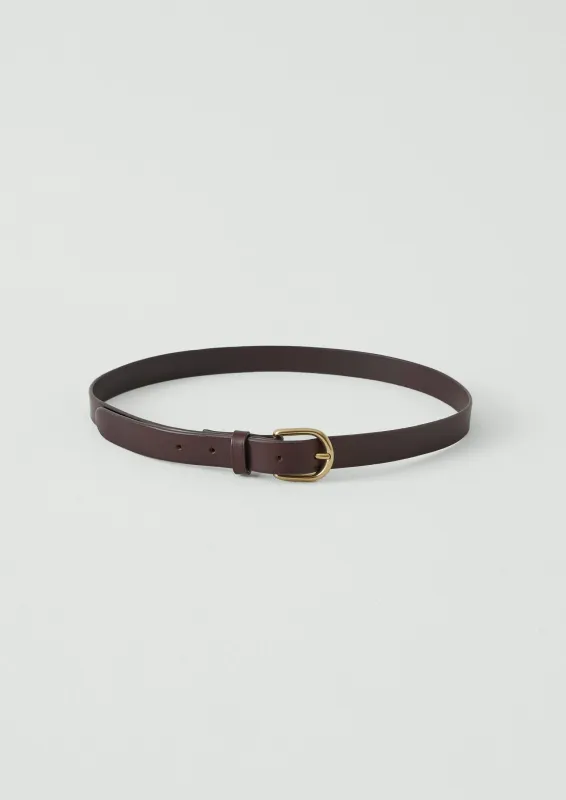 Laperruque Slim Leather Buckle Belt | Dark Brown sold by TOAST