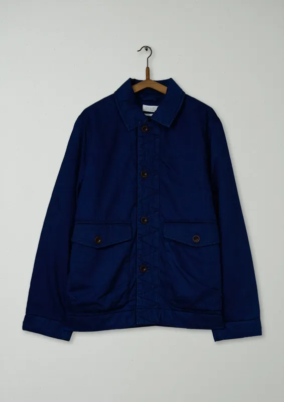 Reworn Mens Cotton Quilted Jacket Size M (031) | Indigo sold by TOAST