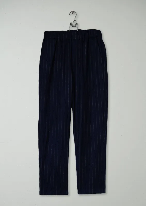 Reworn Wool Trousers Size 8 (1052) | Navy sold by TOAST