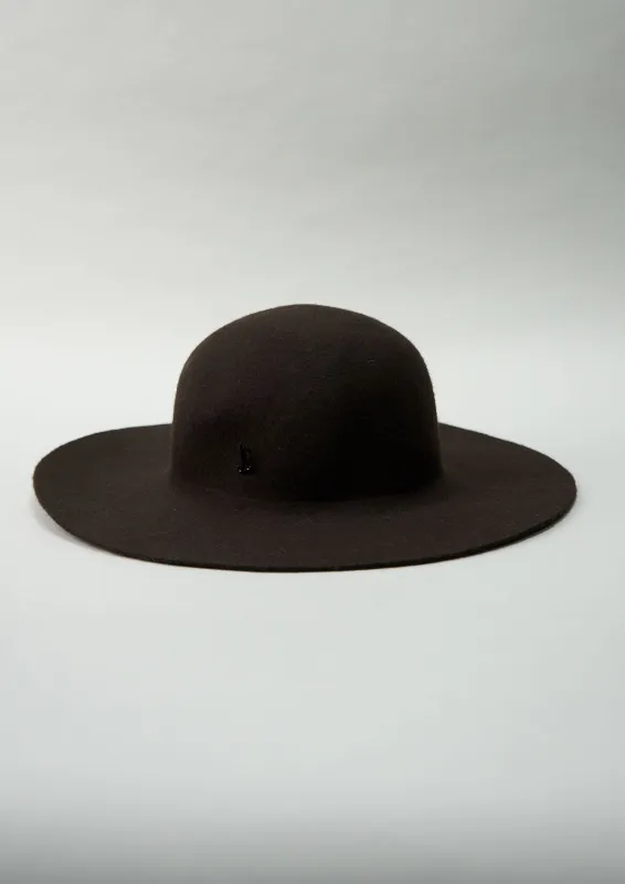 Reworn Cloche Hat (059) | Dark Brown made by TOAST