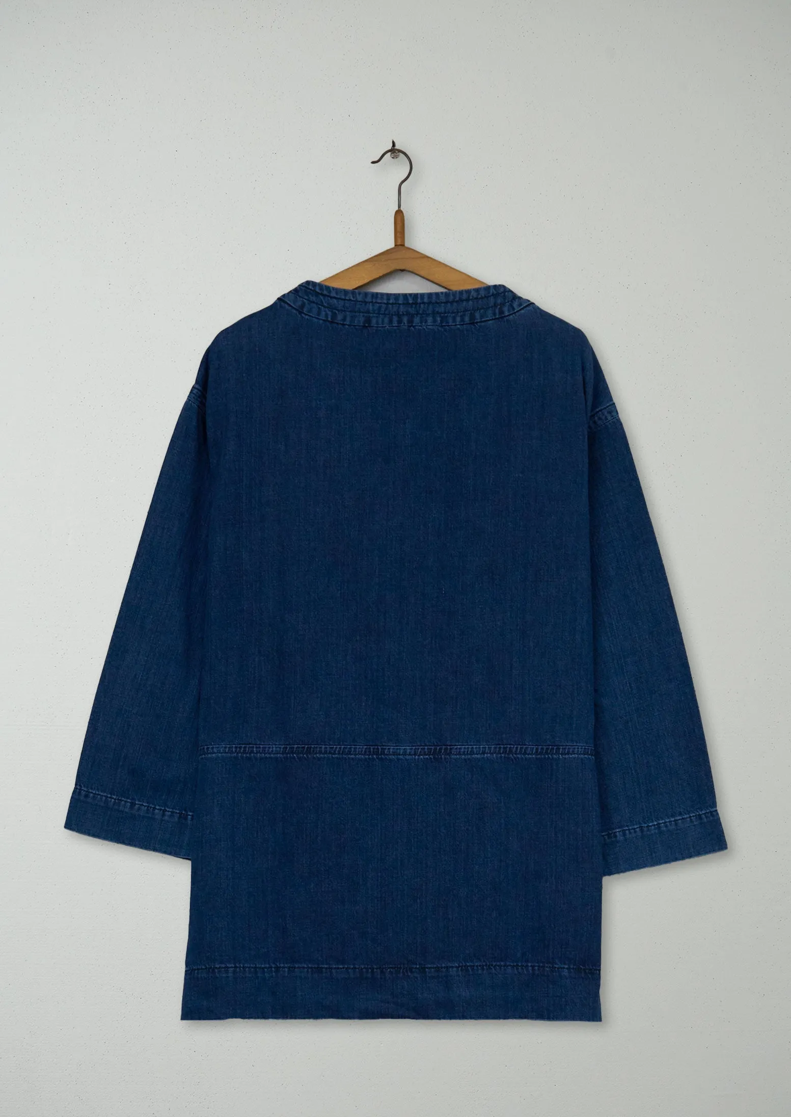Reworn Denim Workwear Tunic Size 6 (1040) | Indigo sold by TOAST product image thumbnail 2