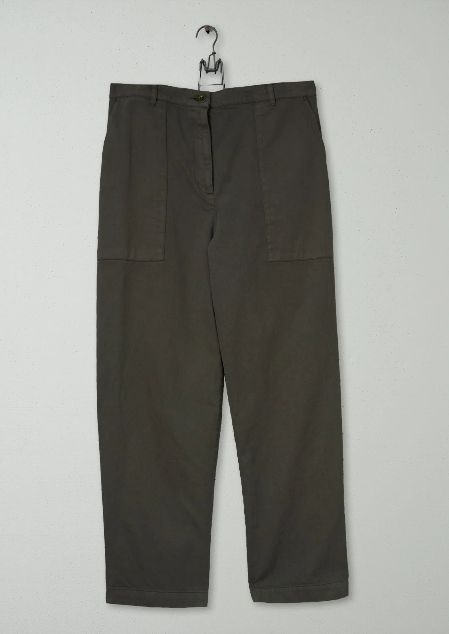 Reworn Denim Trousers Size 14 (1053) | Moss Green sold by TOAST