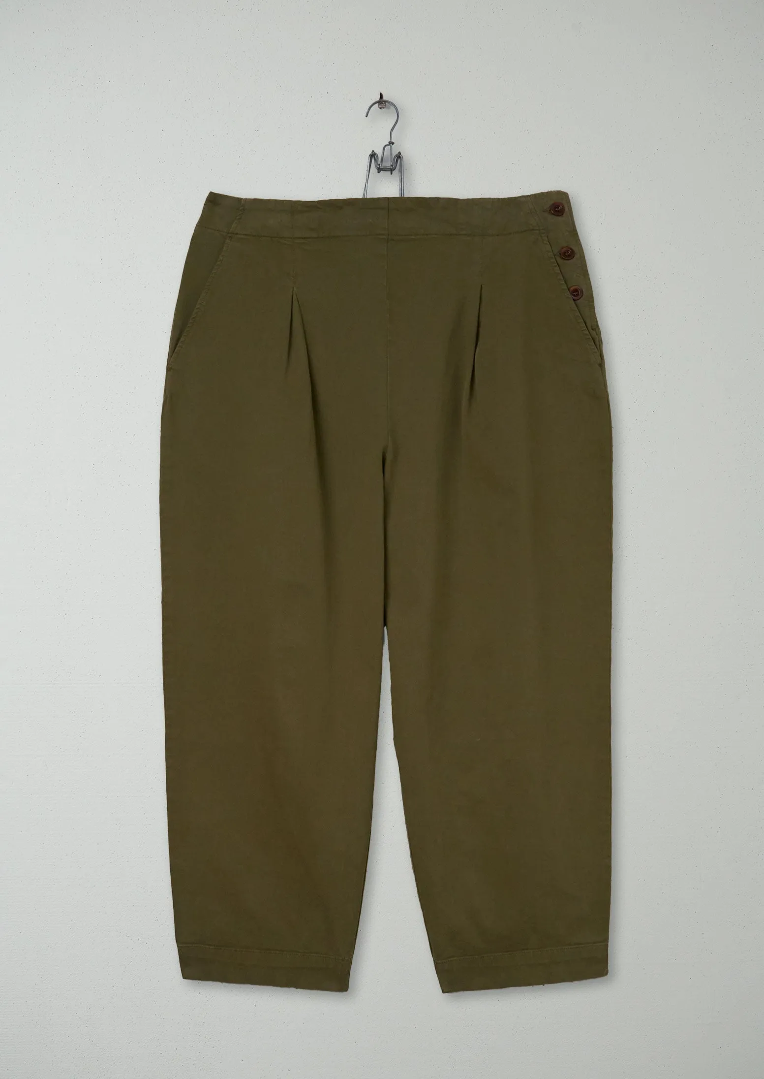 Reworn Side Button Trousers Size 16 (1044) | Dark Pear sold by TOAST