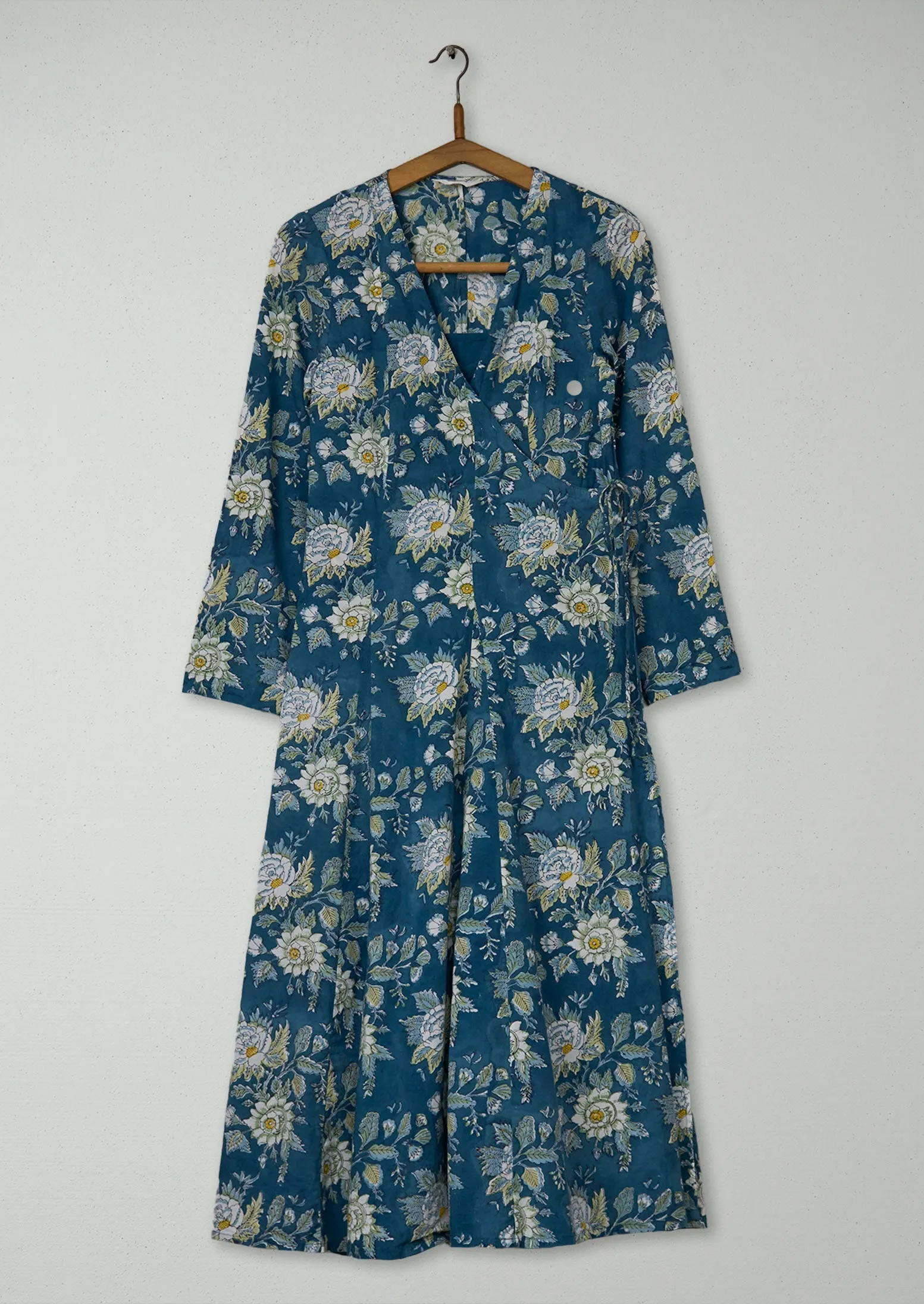 Reworn Cotton Wrap Print Dress Size 8 (1496) | Multi sold by TOAST