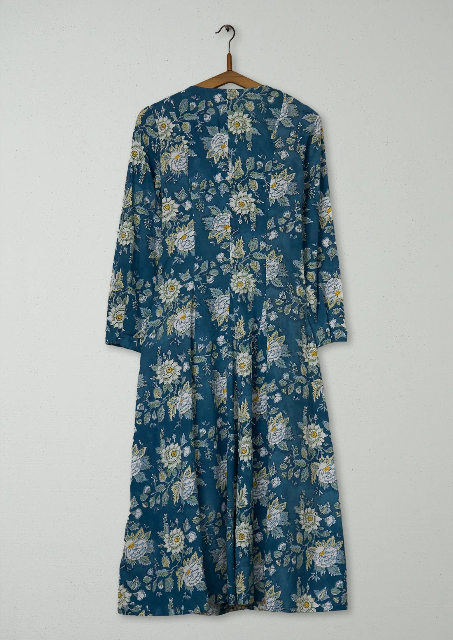 Reworn Cotton Wrap Print Dress Size 8 (1496) | Multi sold by TOAST product image thumbnail 2