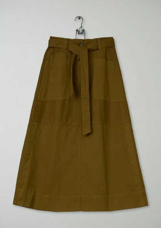 Reworn A Line Cotton Linen Skirt Size 6 (265) | Breen made by TOAST