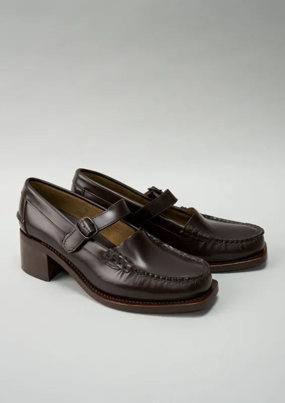 Reworn Hereu Mary Jane Shoe Size 38 (485) | Dark Brown sold by TOAST