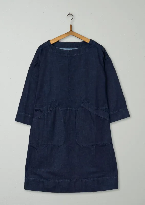 Reworn Denim Tunic Dress Size XS (1510) | Indigo sold by TOAST