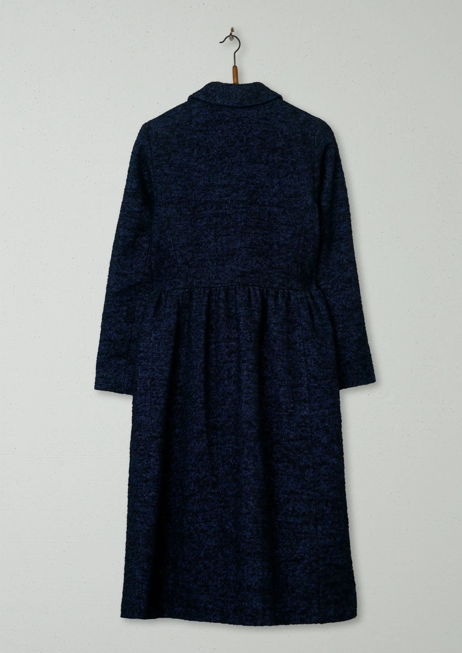 Reworn Wool Linen Tweed Coat Size 6 (131) | Indigo sold by TOAST product image thumbnail 2