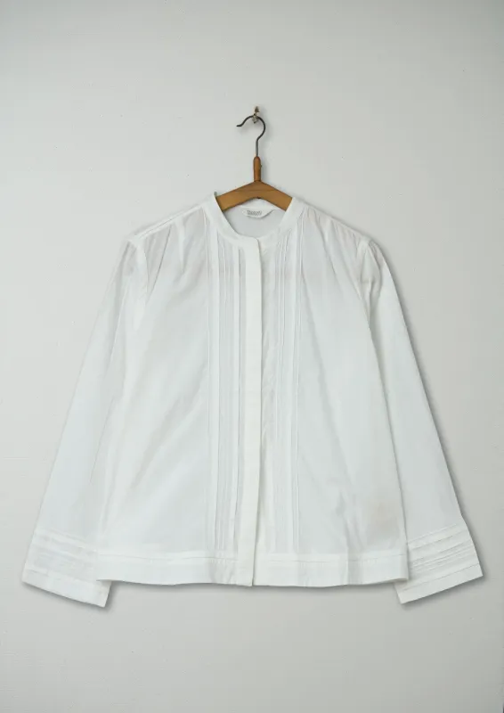 Reworn Pin Tuck Shirt Size 6 (1011) | White sold by TOAST