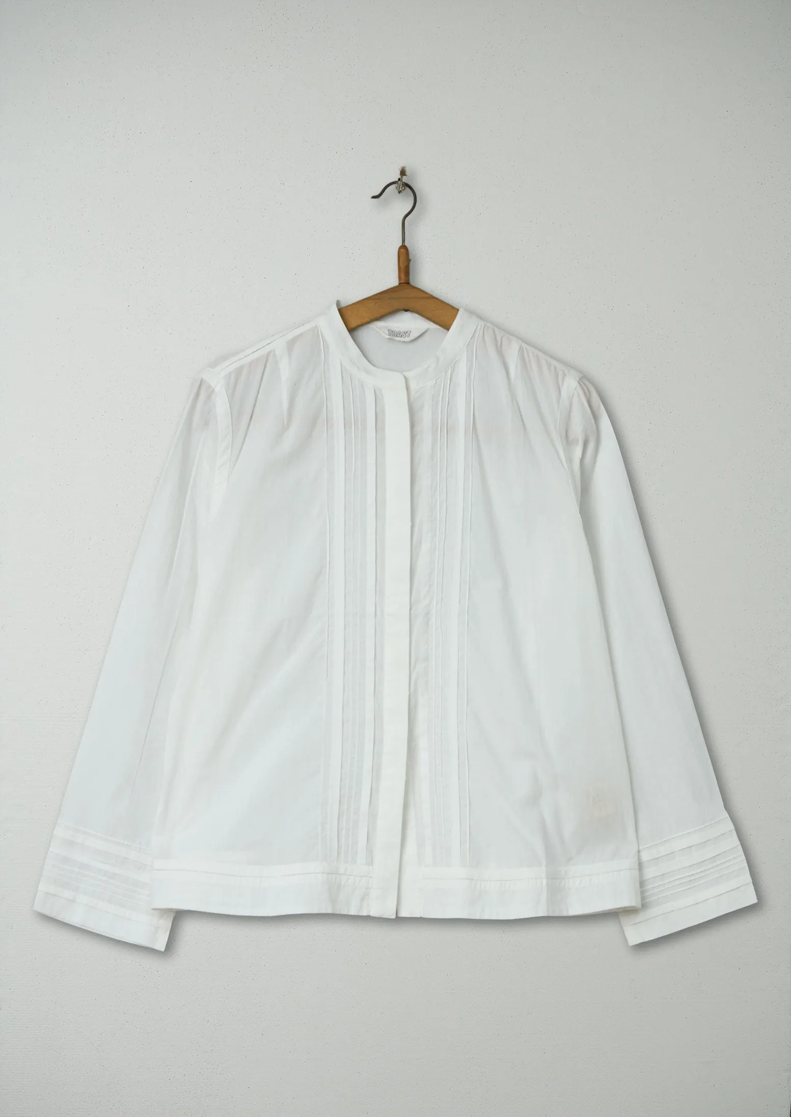 Reworn Pin Tuck Shirt Size 6 (1011) | White sold by TOAST