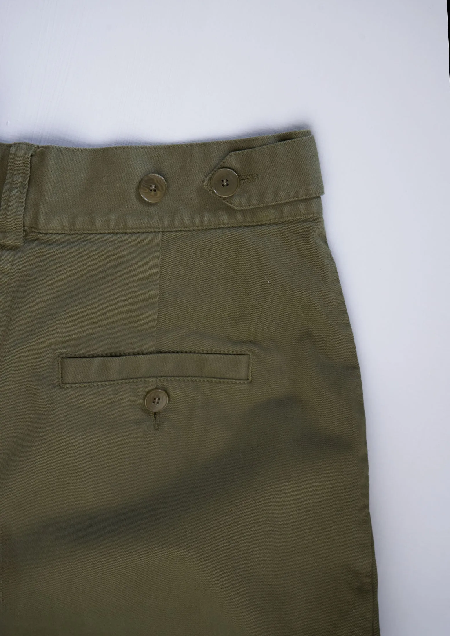 Reworn Side Tab Trousers Size 18 (1483) | Rich Olive sold by TOAST product image thumbnail 2