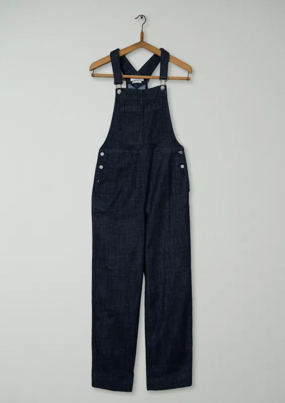 Reworn Denim Dungarees Size 6 (1034) | Indigo sold by TOAST
