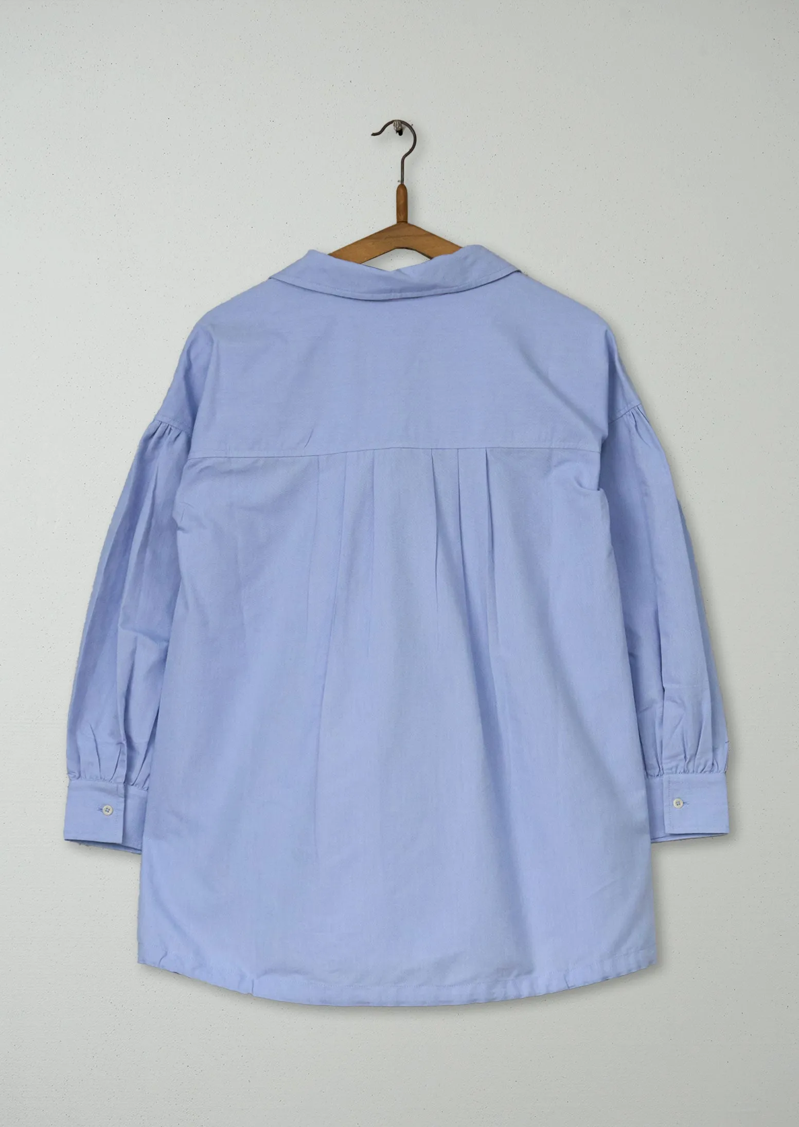 Reworn Gathered Sleeve Cotton Shirt Size XXSXS (828) | Chambray sold by TOAST product image thumbnail 2