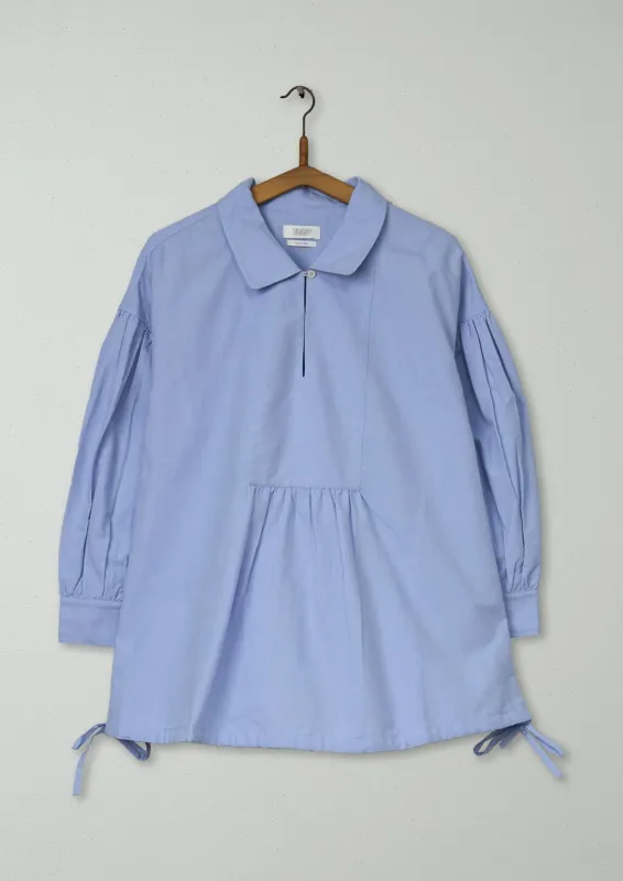 Reworn Gathered Sleeve Cotton Shirt Size XXSXS (828) | Chambray sold by TOAST