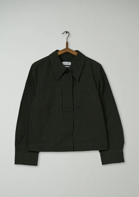 Reworn Cotton Linen Aviator Jacket Size 16 (184) | Multi sold by TOAST