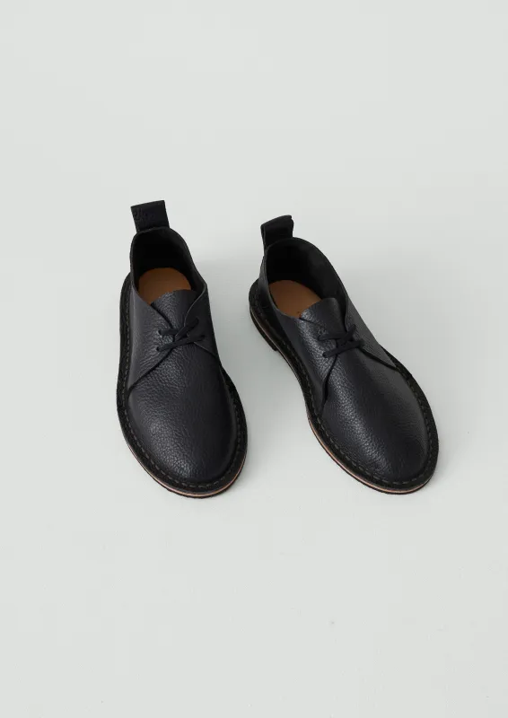 Steve Mono Leather Derby Shoes | Black sold by TOAST