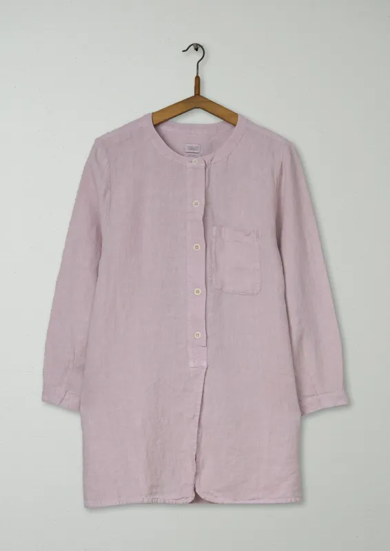 Reworn Linen Shirt Size M (834) | Pink Smoke sold by TOAST