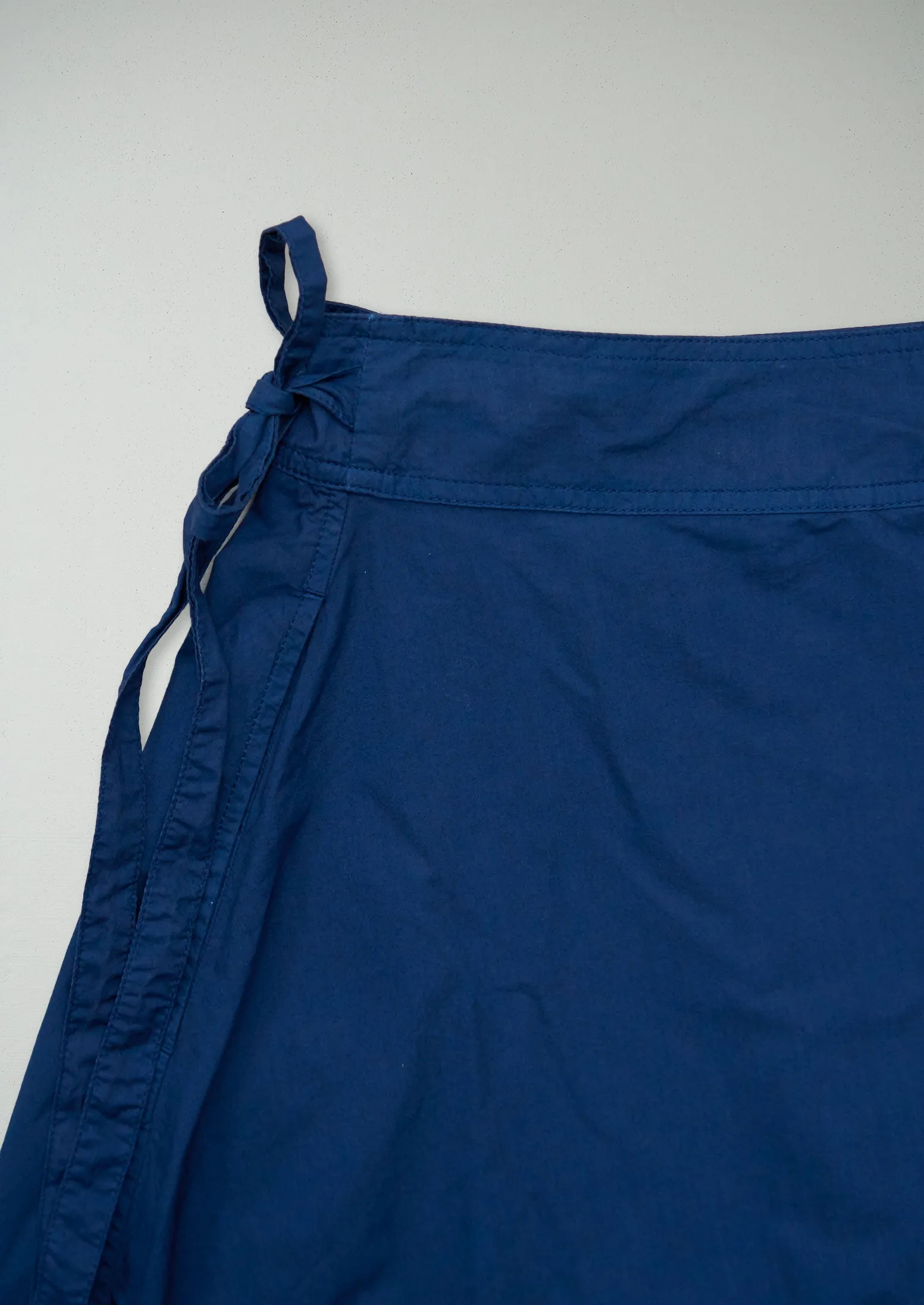 Reworn Poplin Wrap Skirt Size 6 (266) | Mid Blue sold by TOAST product image thumbnail 2