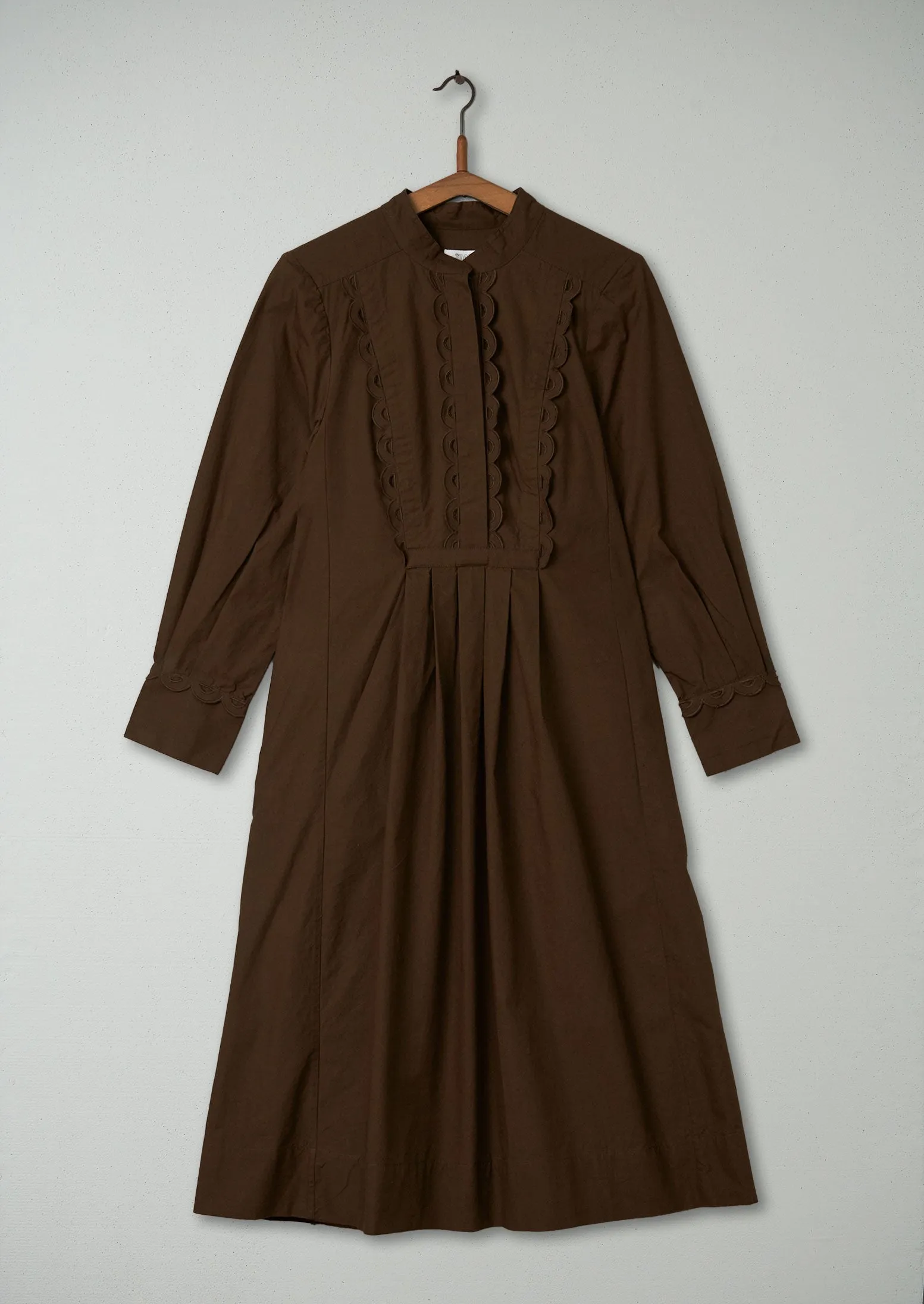 Reworn Broderie Anglais Dress Size 10 (1464) | Conker sold by TOAST