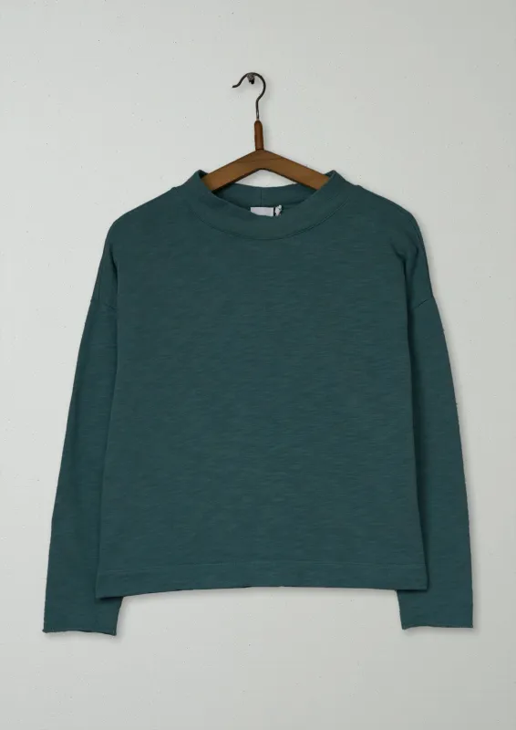 Reworn Loopback Jersey Top Size M (109) | Dusty Jade sold by TOAST