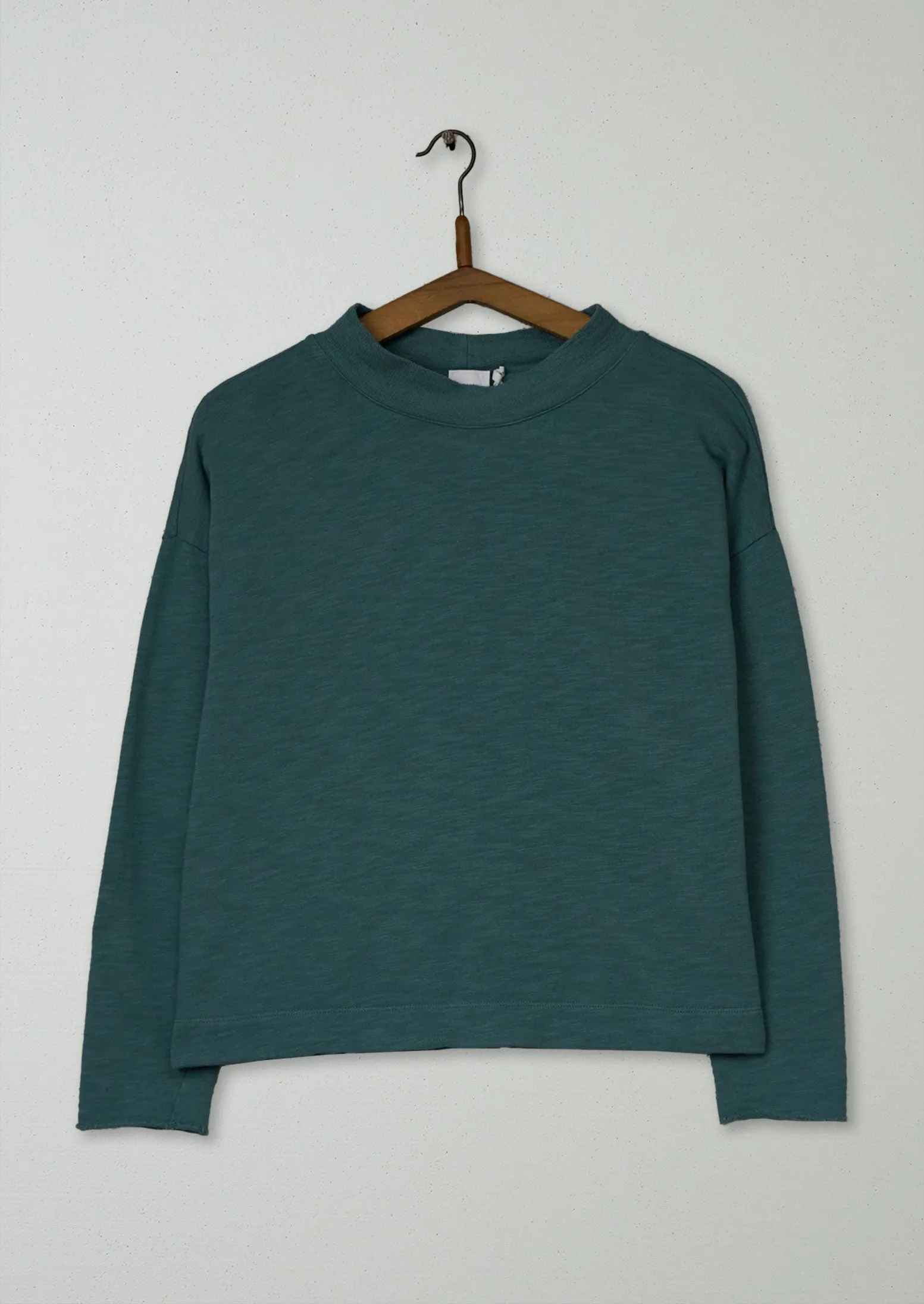 Reworn Loopback Jersey Top Size M (109) | Dusty Jade sold by TOAST