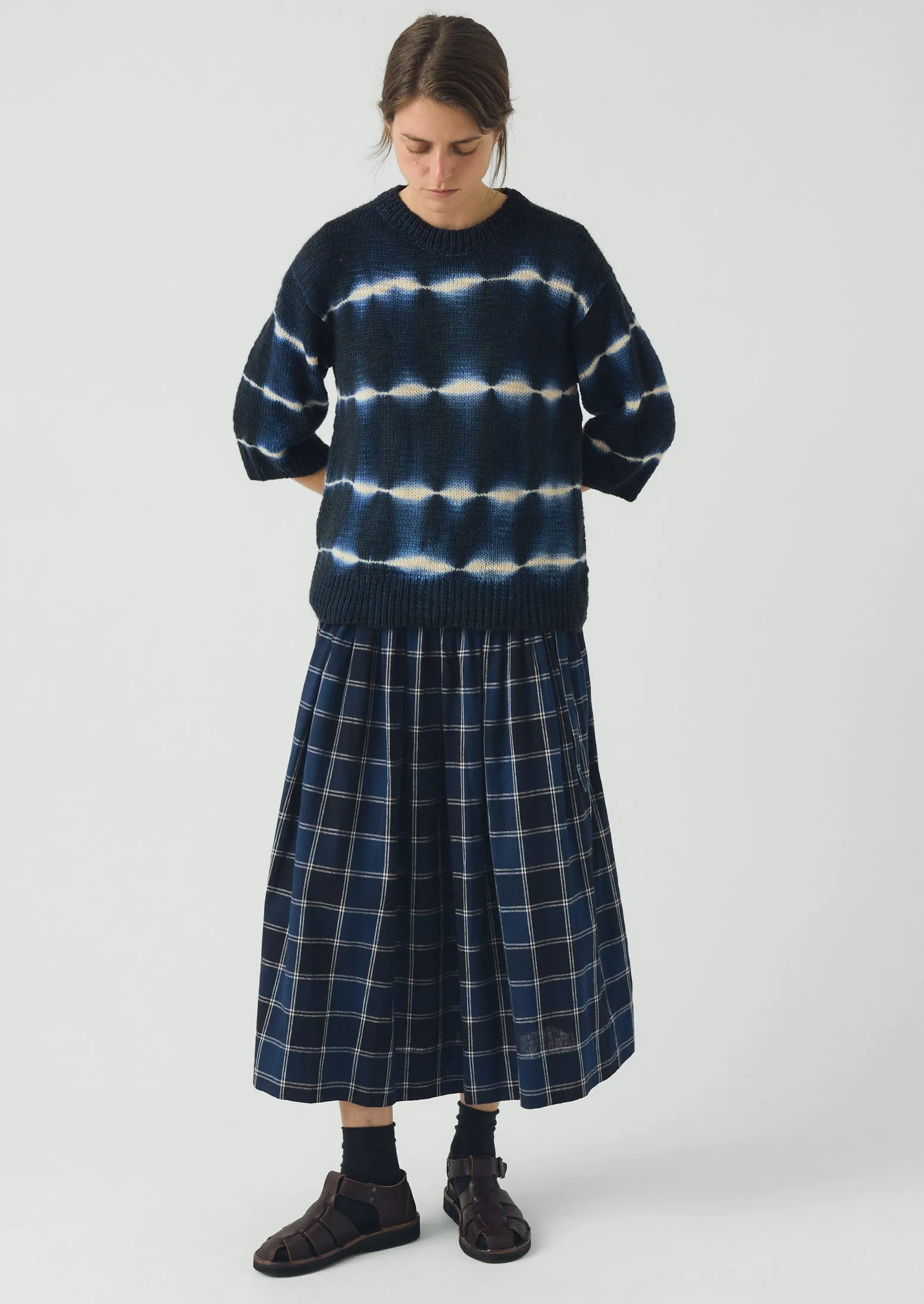 Hand Framed Shibori Knitted Top | Ink Blue sold by TOAST product image thumbnail 2