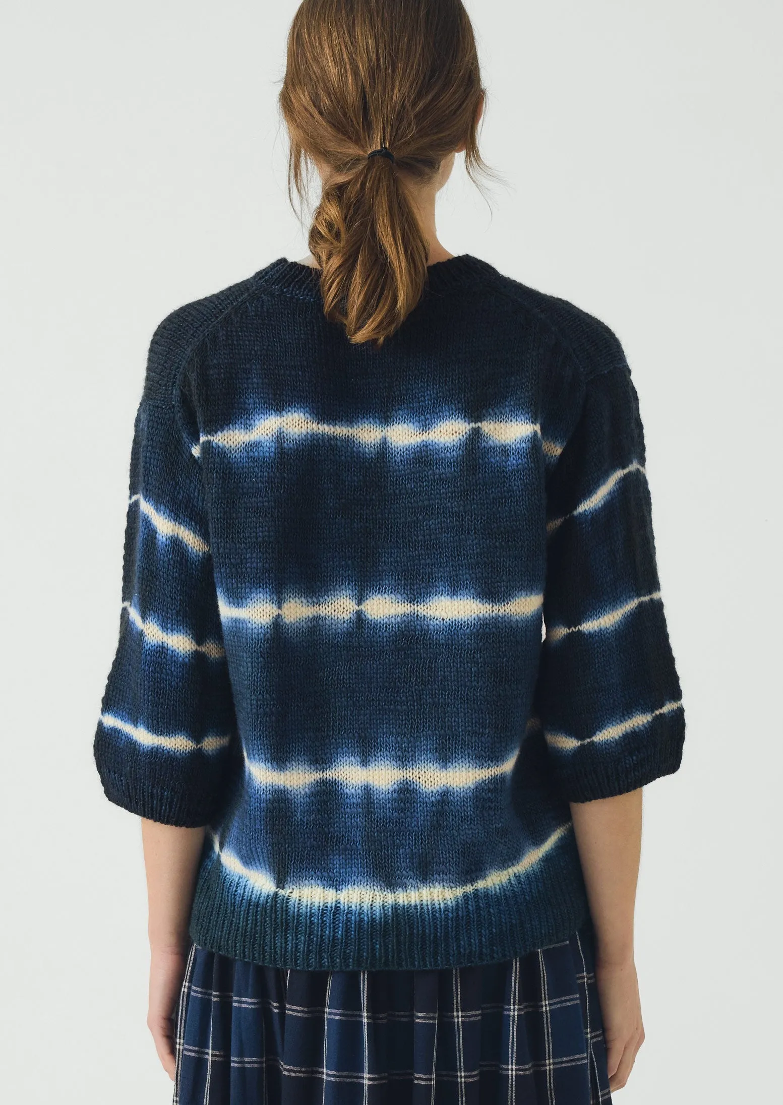 Hand Framed Shibori Knitted Top | Ink Blue sold by TOAST product image thumbnail 3
