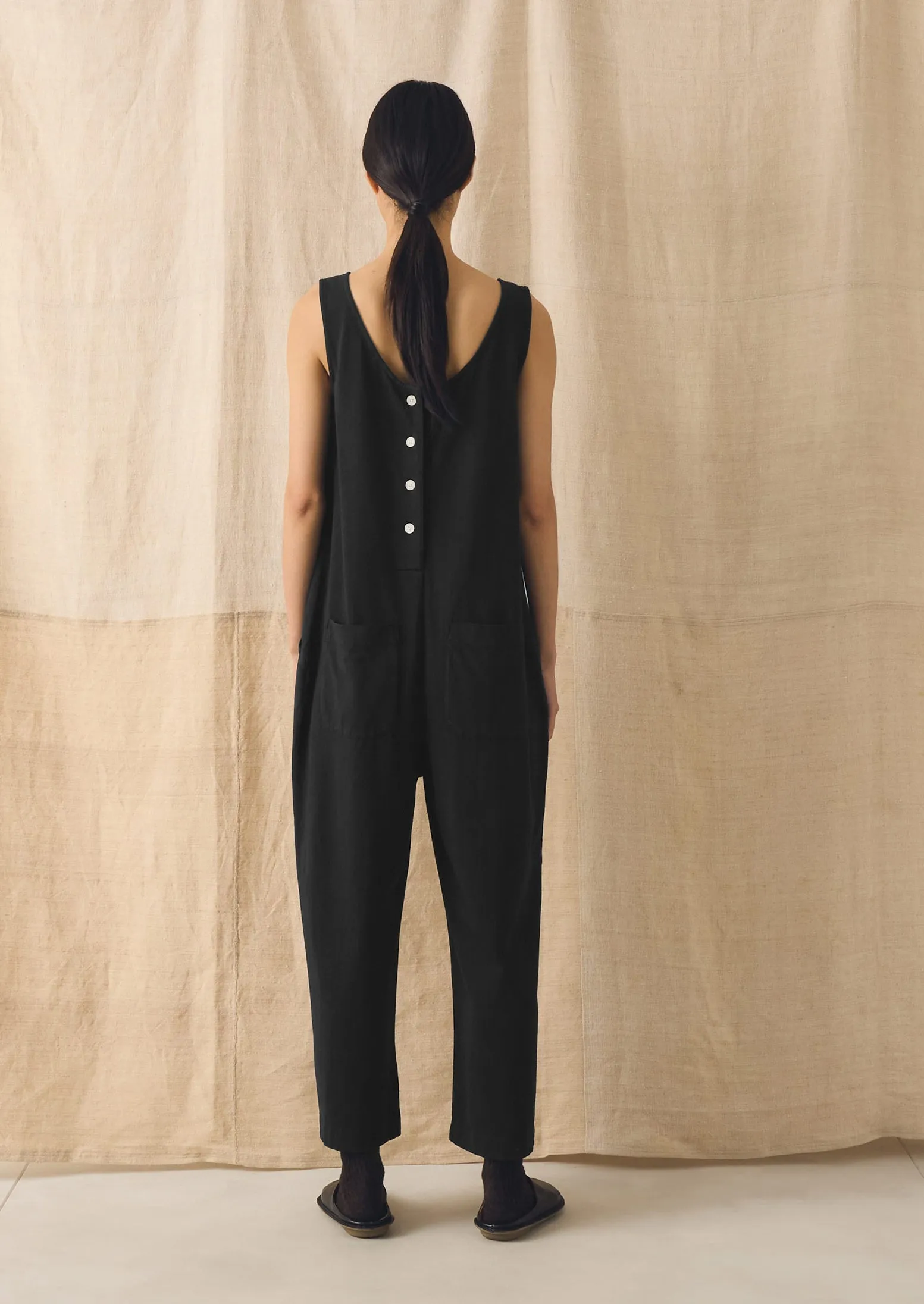 Lydia Jersey Jumpsuit | Washed Black sold by TOAST product image thumbnail 3