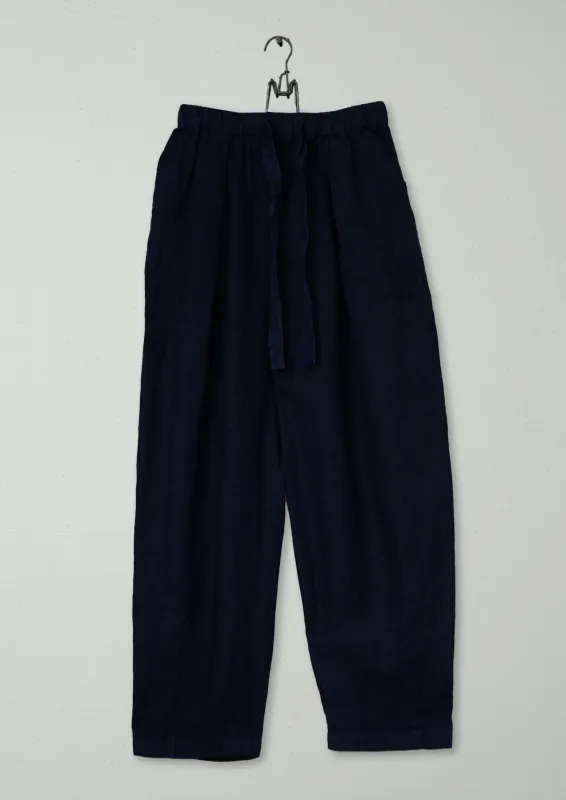 Reworn Linen Trousers Size XS (1022) | Midnight sold by TOAST
