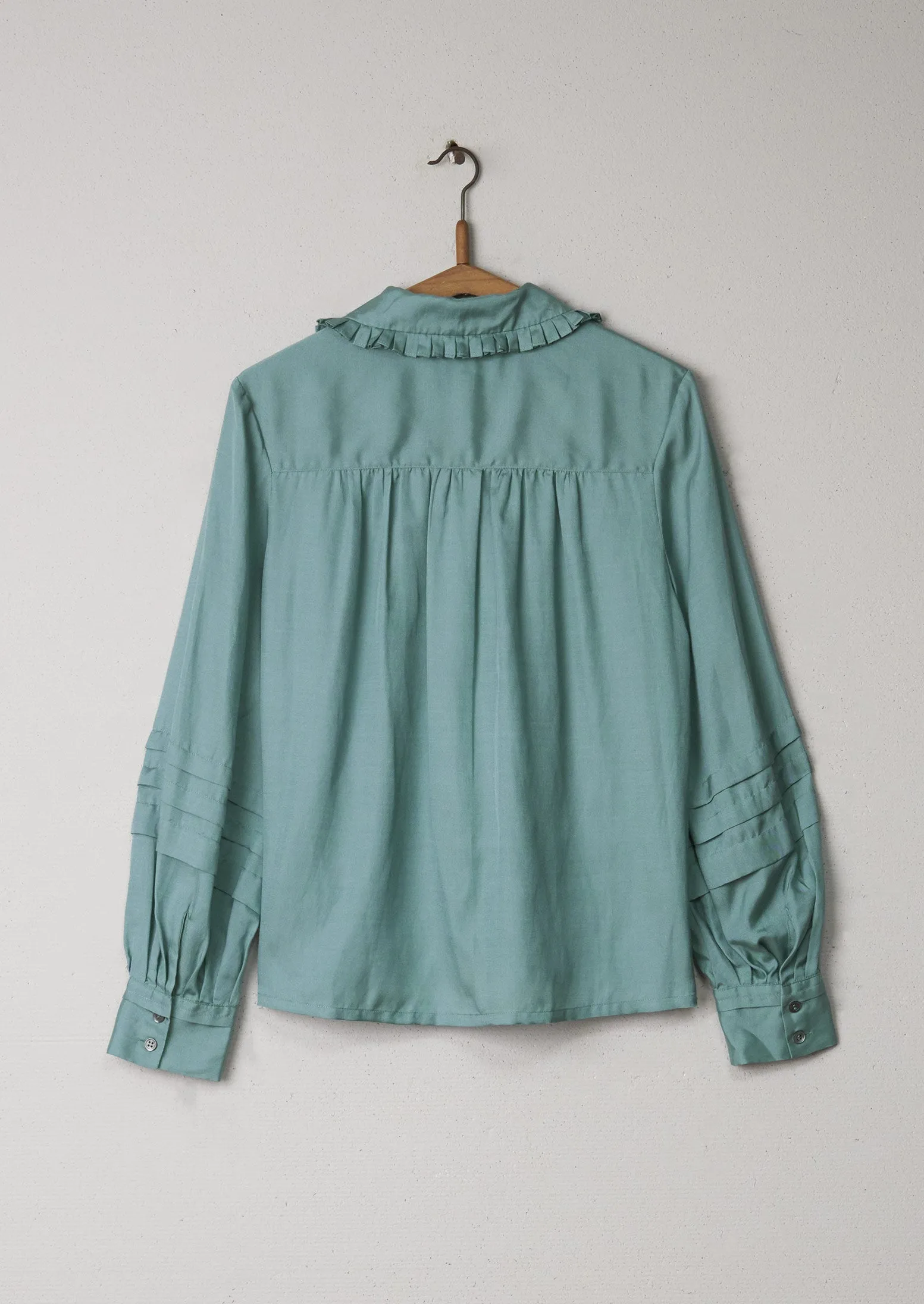 Reworn Ruffle Collar Shirt Size 8 (854) | Arctic Blue sold by TOAST product image thumbnail 2