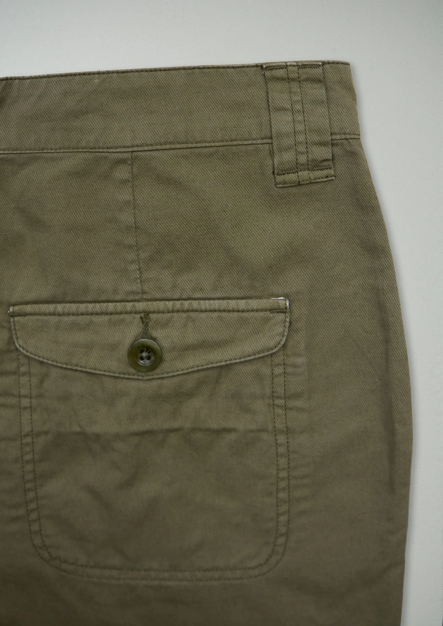 Reworn Cotton Linen Twill Trousers Size 14 (1028) | Olive Leaf sold by TOAST product image thumbnail 2